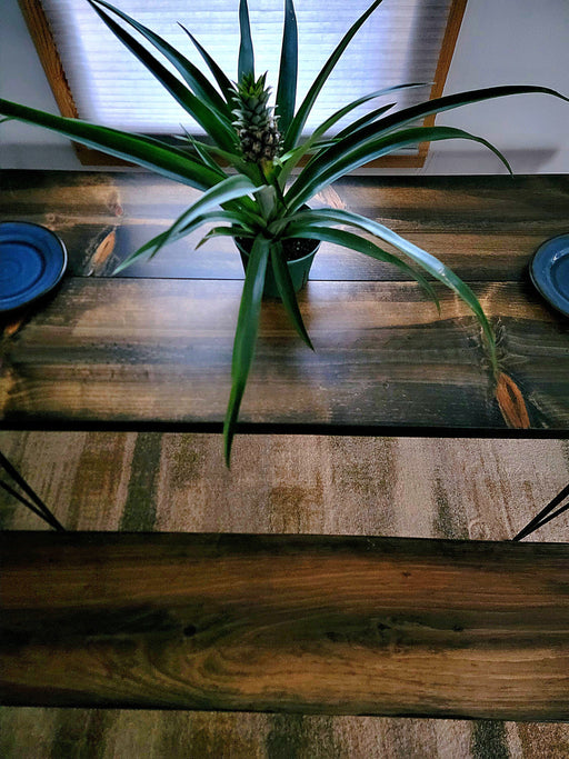 Rustic Industrial Dining Table with Hairpin Legs