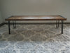 Reclaimed Distressed Custom Built Industrial Bench or Sofa / Hallway Table with Heavy Duty Hairpin Legs