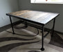 Reclaimed Distressed Dining Table with Pipe legs Pub Height Counter Height