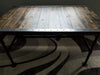 Reclaimed Distressed Dining Table with Pipe legs Pub Height Counter Height