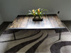 Reclaimed Distressed Custom built Industrial Coffee Table, Wood, raw steel trim and hairpin legs
