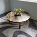 Clearance Sale! Reclaimed Distressed Round Coffee Table. Straight steel legs. Choose size and height.