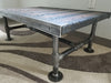 Stitches Reclaimed Distressed Coffee Table with Pipe legs, well built, Quality, Character, Customizable.