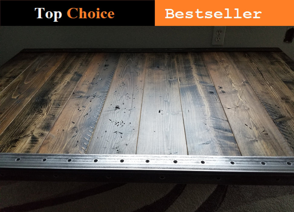 Cyber Sale! Restaurant Dining Table TOP ONLY Reclaimed Distressed Wood seats two four six eight person