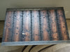 Stitches Reclaimed Distressed Coffee Table with Pipe legs, well built, Quality, Character, Customizable.