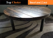 Clearance Sale! Reclaimed Distressed Round Coffee Table. Straight steel legs. Choose size and height.