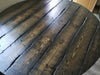Tortured Reclaimed Distressed Round Dining Table, Pipe Legs, Hairpin Legs, Pedestal Base, or 2x2 Legs. Any Size or Height.