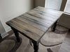 Custom Farmhouse Dining Table Reclaimed Distressed Solid Wood with Chunky Wood Legs