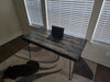 Handmade Tortured Old Growth Style Custom Desk Chunky Wood Reclaimed Distressed with Hairpin legs
