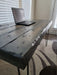 Handmade Tortured Old Growth Style Custom Desk Chunky Wood Reclaimed Distressed with Hairpin legs