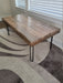 Custom Old Growth Style Coffee Table - 3 inch thick top Distressed with Hairpin legs