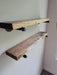 Single Pipe Shelf - Everything Included to Mount to Drywall or Wood - Shelves made with Reclaimed Distressed Wood