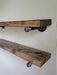 Single Pipe Shelf - Everything Included to Mount to Drywall or Wood - Shelves made with Reclaimed Distressed Wood