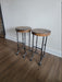 One Killer Round Industrial Bar Stool with Pipe Legs any size or height