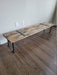 Reclaimed Distressed Custom Industrial Bench, Sofa Table. Hallway Table, wood, Iron Pipe legs, Lots of Character.