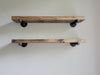 Single Pipe Shelf - Everything Included to Mount to Drywall or Wood - Shelves made with Reclaimed Distressed Wood