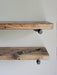 Single Pipe Shelf - Everything Included to Mount to Drywall or Wood - Shelves made with Reclaimed Distressed Wood