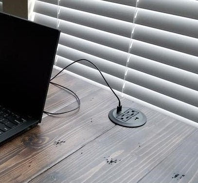 Add to any Desk: Power Outlet and USB Ports