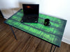 Sale! Alien Green Reclaimed Distressed Industrial Wood Desk with rebar hairpin legs