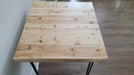 Natural Wood Reclaimed Distressed Dining Table with Hairpin Legs