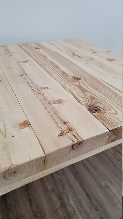 Natural Wood Reclaimed Distressed Dining Table with Hairpin Legs