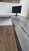 Ghost L-Shaped Desk Reclaimed Distressed Industrial Style with 3-Rod Hairpin Legs
