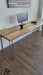 Alive Edge Reclaimed Distressed Desk with Hairpin Legs with Live Edges