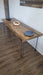 Alive Edge Reclaimed Distressed Dining Table with Hairpin Legs with Live Edges