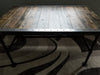 Cyber Sale Reclaimed Distressed Industrial Dining Table with pipe legs