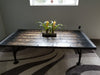Cyber Sale Tortured Reclaimed Distressed Industrial Coffee Table with Pipe Legs for Mancave