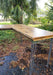 Any Size - 2.25" Custom L-Shaped Desk Reclaimed Distressed with Hairpin legs