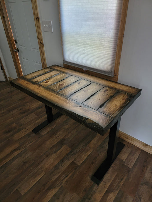 Lightly Tortured Standing Desk with Electric Stand