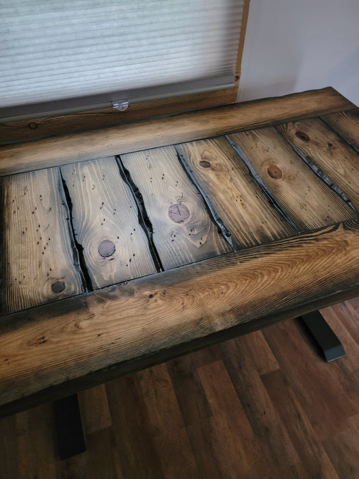 Lightly Tortured Standing Desk with Electric Stand