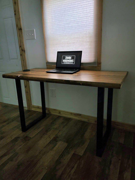 Rustic Industrial Desk with U shaped Legs