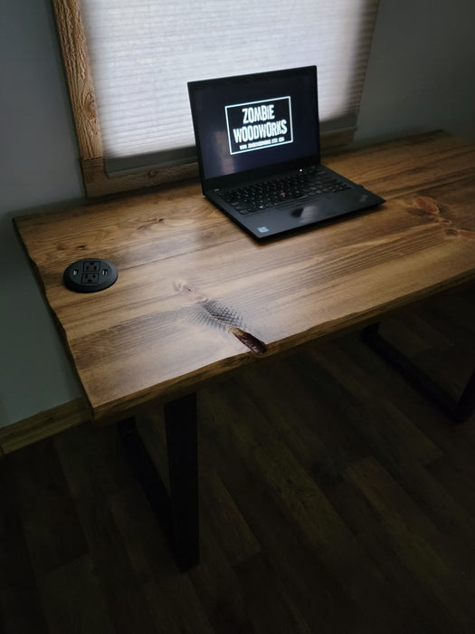 Rustic Industrial Desk with U shaped Legs