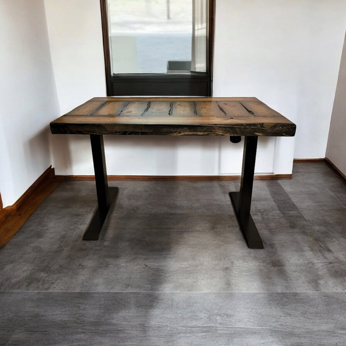 Lightly Tortured Standing Desk with Electric Stand