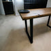 Rustic Industrial Dining Table with U shaped Legs