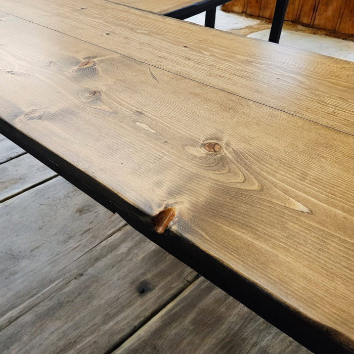 Any Size - Handmade L-Shaped Desk Reclaimed Distressed with 2x2 legs and free shipping