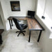 Any Size - L-Shaped Desk Reclaimed Distressed Industrial Style with 2x2 legs free shipping