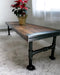 Reclaimed Distressed Custom Industrial DESK, Bench, Sofa Hallway Table with Iron Pipe legs
