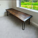 Reclaimed Distressed Custom Built Industrial Bench or Sofa / Hallway Table with Heavy Duty Hairpin Legs