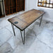 Unhinged Wood Desk Custom Sizes Reclaimed Distressed with Hairpin Legs