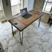 Unhinged Wood Desk Custom Sizes Reclaimed Distressed with Hairpin Legs