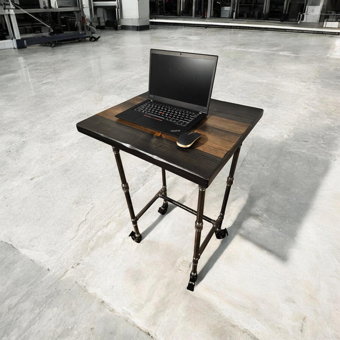 Unhinged Wood Desk Custom Sizes Reclaimed Distressed with Hairpin Legs