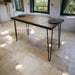 Unhinged Wood Dining Table Reclaimed Distressed with hairpin legs