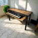 Heavy Duty Desk with Keyboard Tray For Studio Musician Gaming Piano Sunburst Table with Straight Steel 2x2 legs