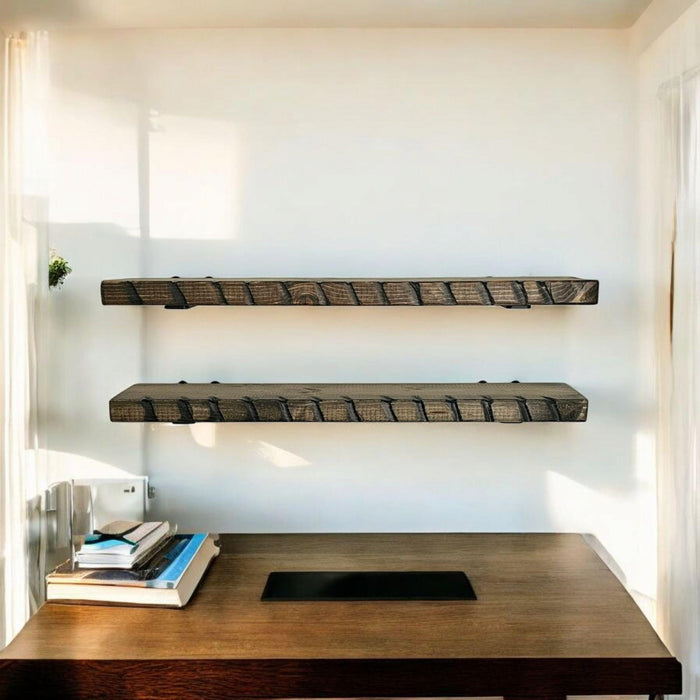 Savaged Notch Shelf - Single Wall Shelf - Everything to Mount to Drywall or Wood