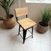 Natural Wood Chairs Reclaimed Distressed Stool Counter Height Bar Height Dining Comfortable Industrial Design