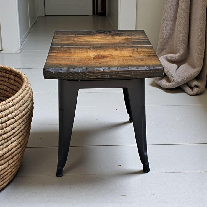 Wood Stools /Dining Seats Comfortable Industrial Design made with Reclaimed Distressed Wood Counter or Bar Height