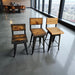 Natural Wood Chairs Reclaimed Distressed Stool Counter Height Bar Height Dining Comfortable Industrial Design